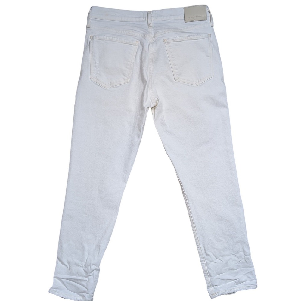 Citizens of Humanity Emerson Slim Boyfriend Jeans 28 White Distressed Denim‎ - Picture 2 of 12